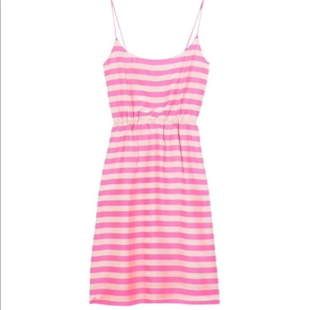 J. Crew Pink Striped Dress